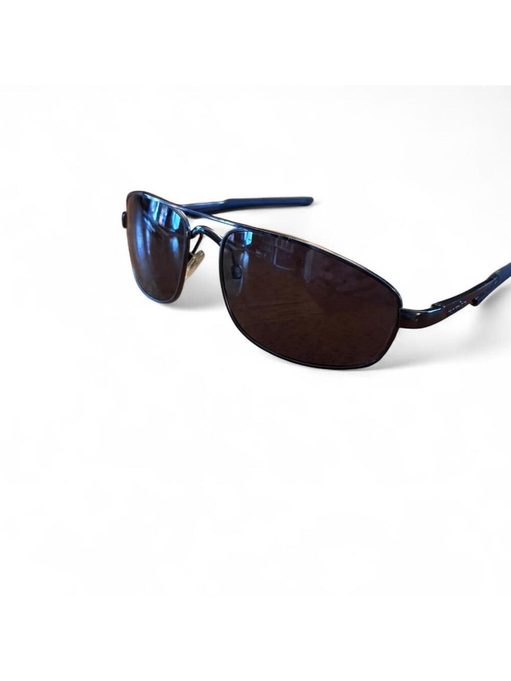 Ironman Black aviator sunglasses with blue accents